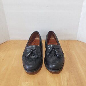 Allen Edmonds Cody Tassel Woven Black Leather Loafers Size 8.5 D